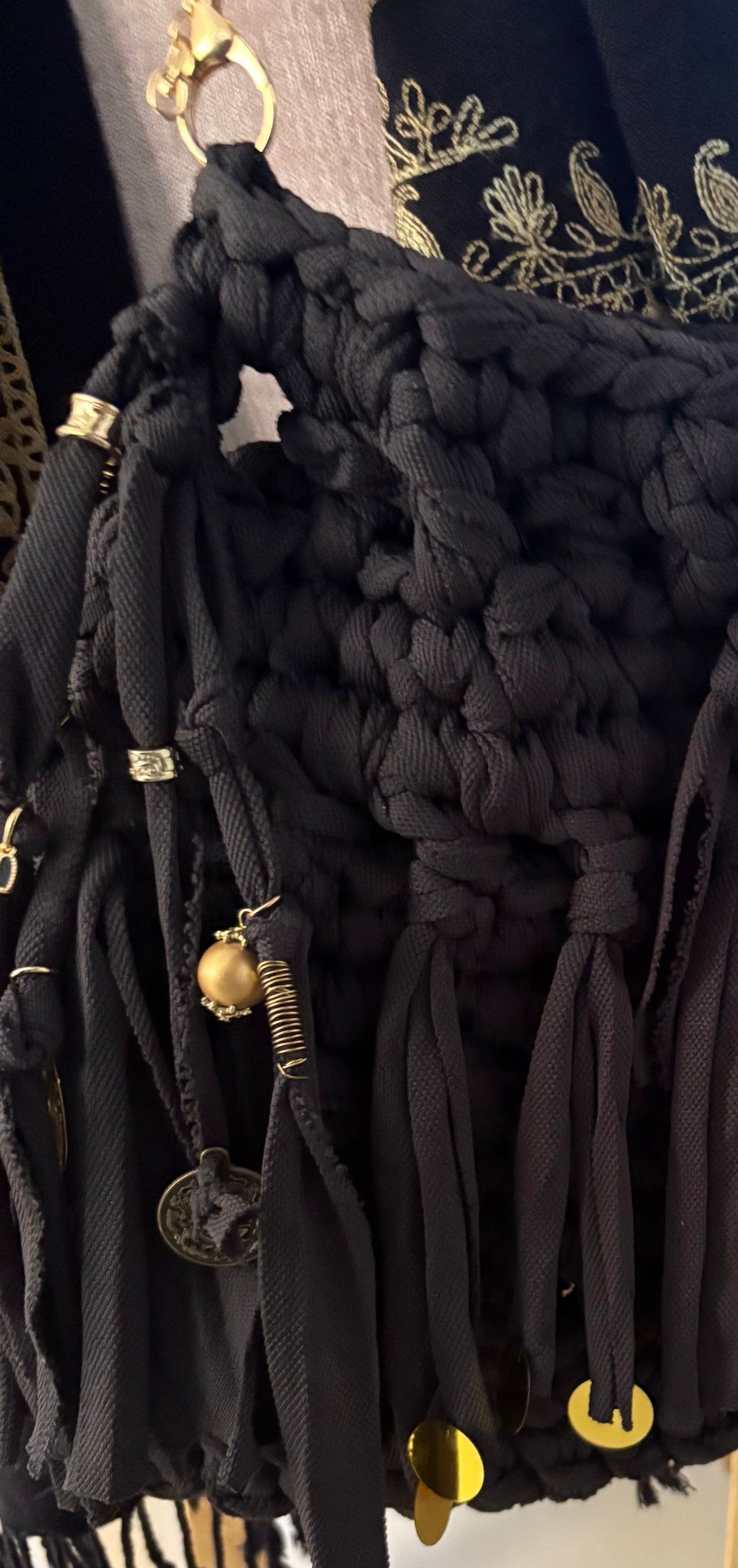Handgemaakte Boho schoudertas