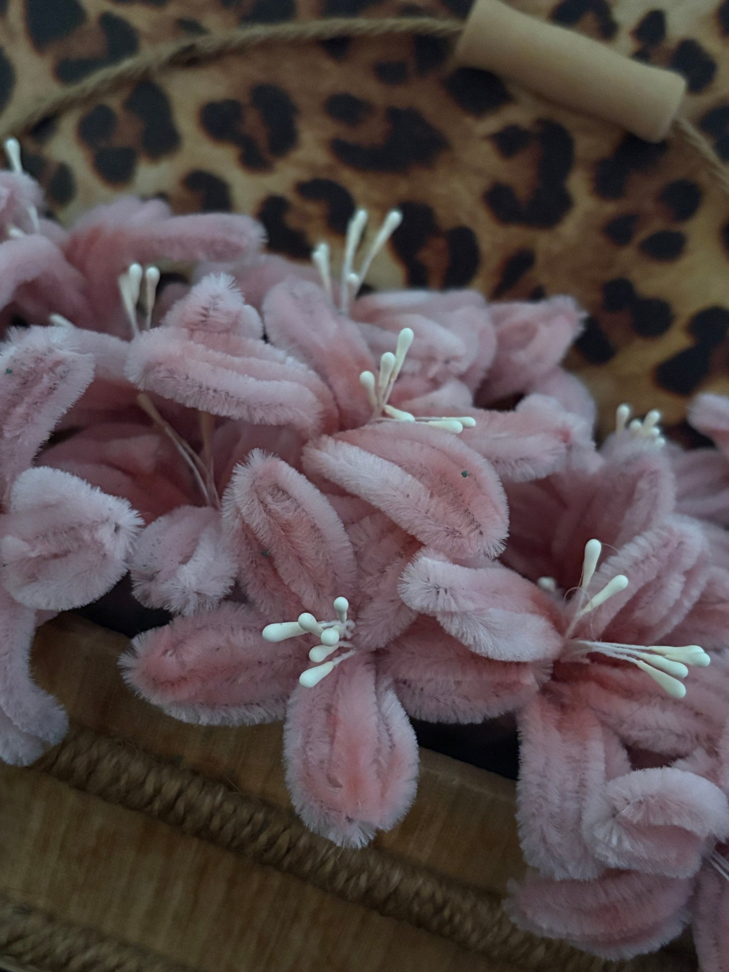 Schilderij met fluffy bloemen