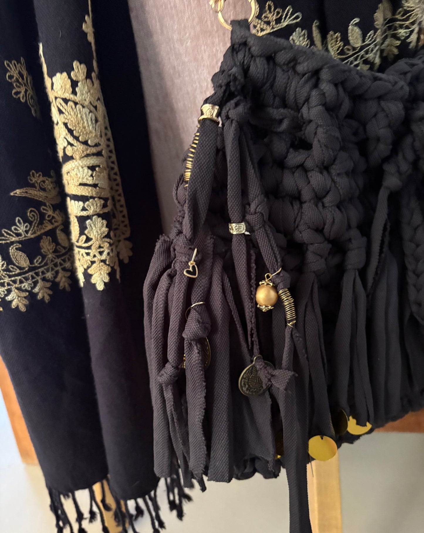 Handgemaakte Boho schoudertas