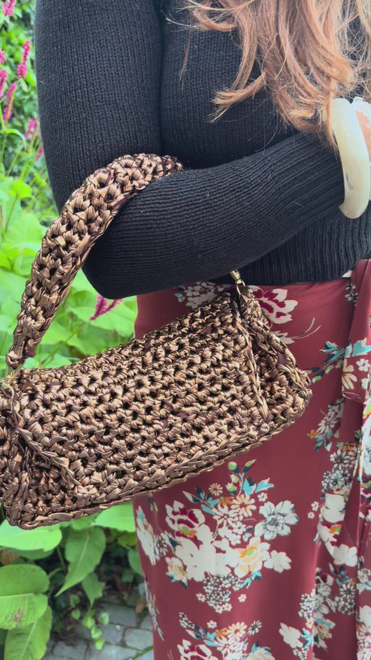 Kunst leren tas in metallic look